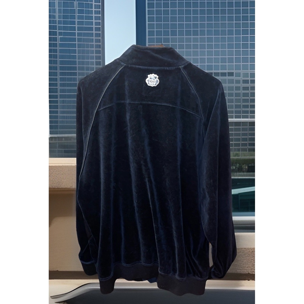 AKDMKS Akademiks Jacket Men 3XL Black Velour Vintage Hip Hop Y2K Street Wear - Picture 2 of 11